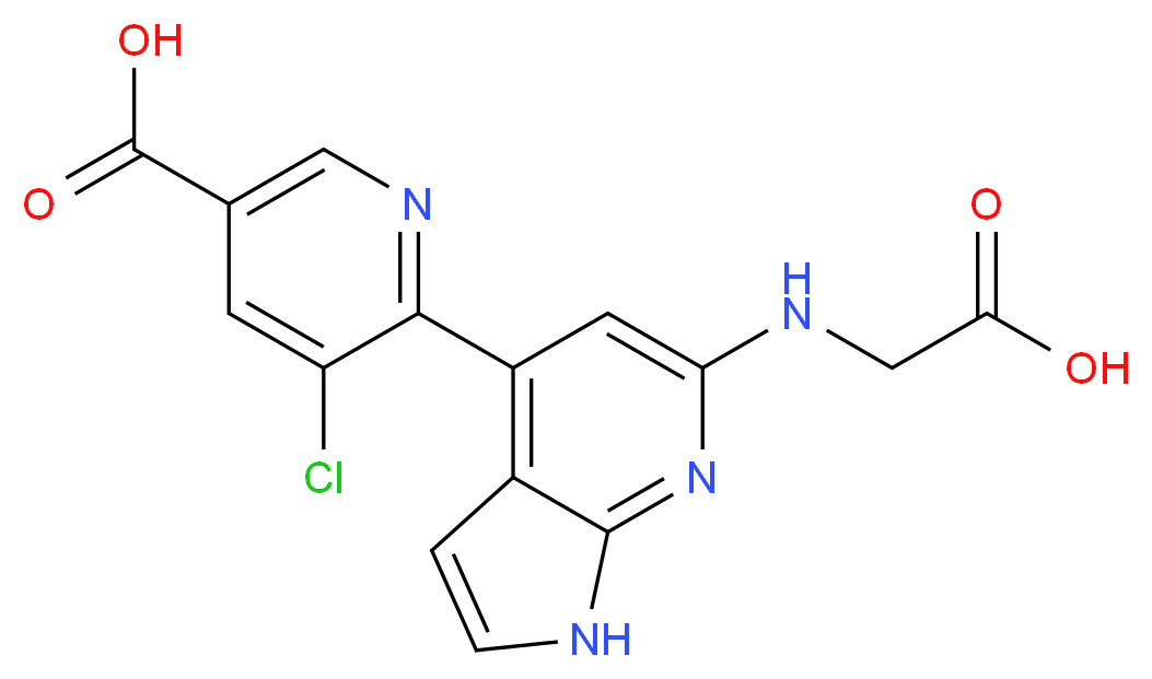 6-{6-[(carboxymethyl)amino]-1H-pyrrolo[2,3-b]pyridin-4-yl}-5-chloronicotinic acid_Molecular_structure_CAS_)