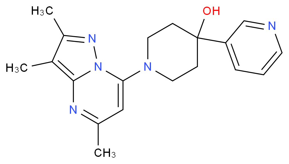 4-(3-pyridinyl)-1-(2,3,5-trimethylpyrazolo[1,5-a]pyrimidin-7-yl)-4-piperidinol_Molecular_structure_CAS_)