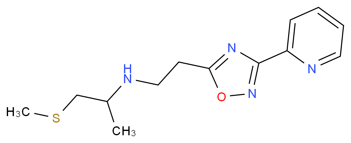 1-(methylthio)-N-[2-(3-pyridin-2-yl-1,2,4-oxadiazol-5-yl)ethyl]propan-2-amine_Molecular_structure_CAS_)