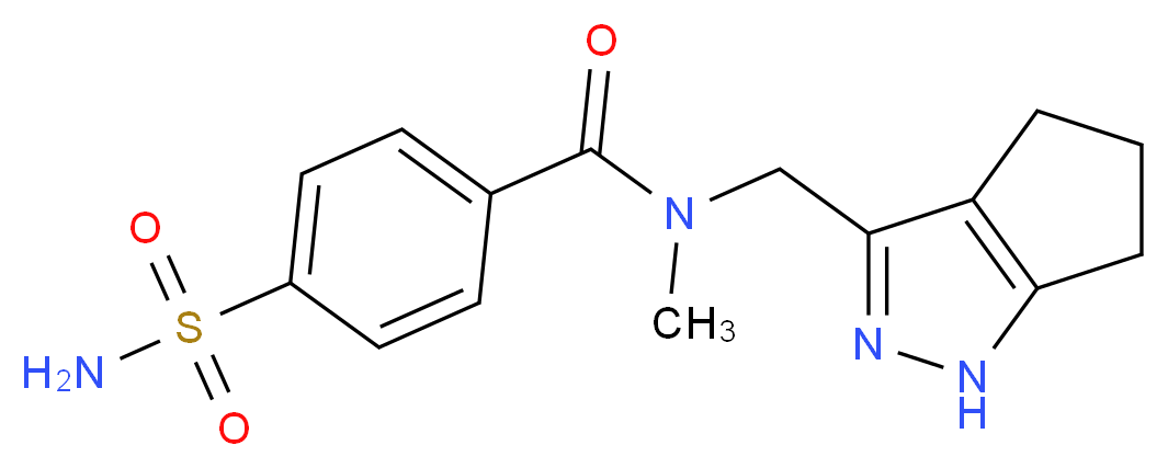 4-(aminosulfonyl)-N-methyl-N-(1,4,5,6-tetrahydrocyclopenta[c]pyrazol-3-ylmethyl)benzamide_Molecular_structure_CAS_)