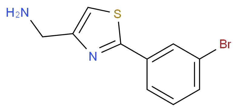 C-[2-(3-BROMO-PHENYL)-THIAZOL-4-YL]-METHYLAMINE_Molecular_structure_CAS_885279-93-6)