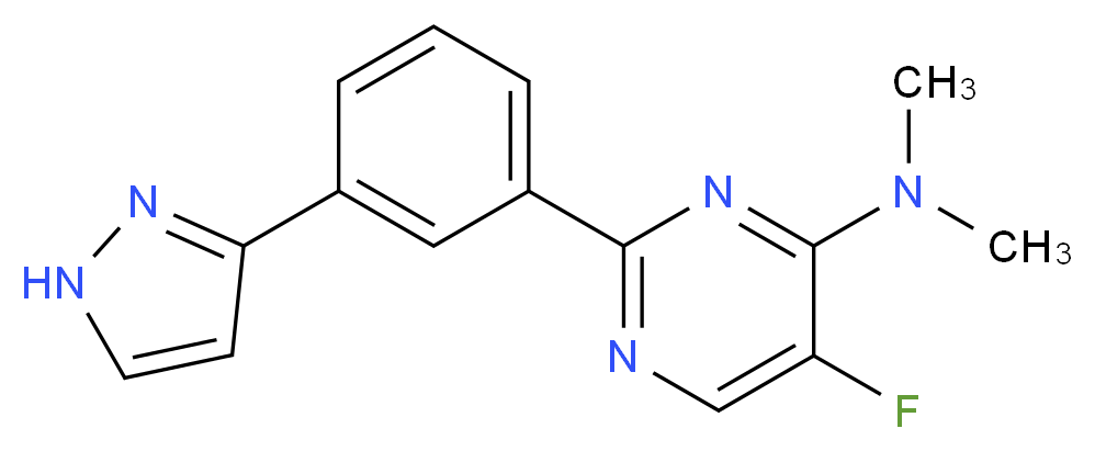 5-fluoro-N,N-dimethyl-2-[3-(1H-pyrazol-3-yl)phenyl]-4-pyrimidinamine_Molecular_structure_CAS_)