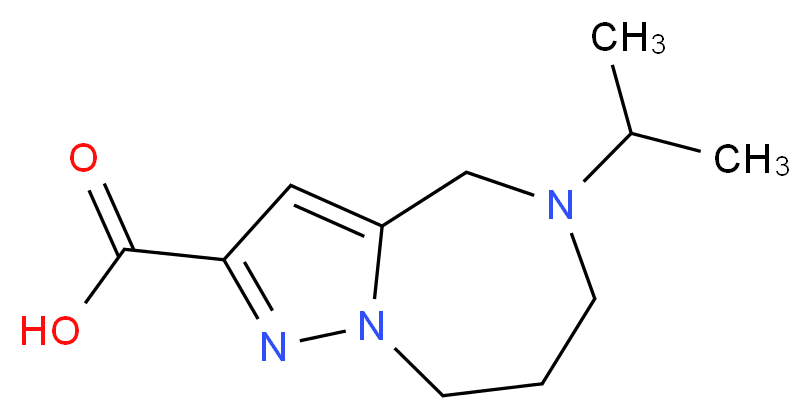 5-isopropyl-5,6,7,8-tetrahydro-4H-pyrazolo[1,5-a][1,4]diazepine-2-carboxylic acid_Molecular_structure_CAS_)