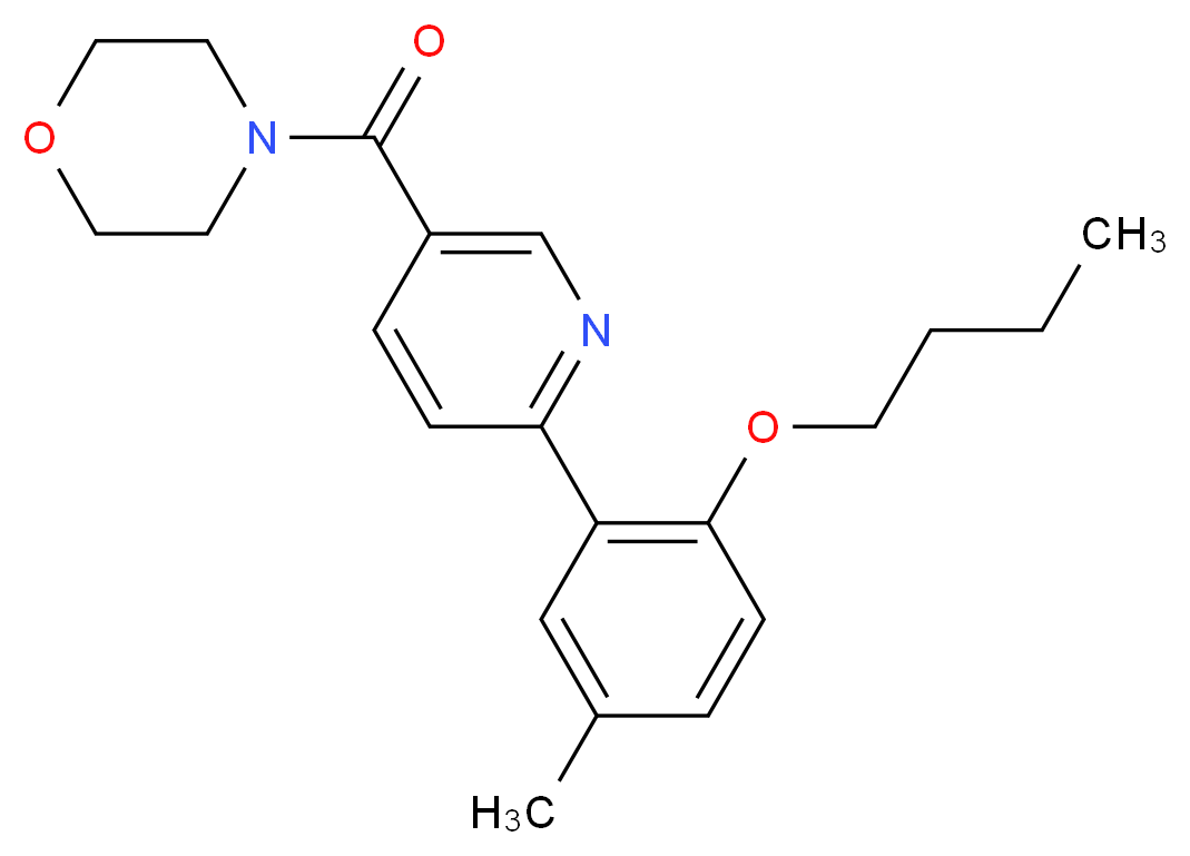 4-{[6-(2-butoxy-5-methylphenyl)pyridin-3-yl]carbonyl}morpholine_Molecular_structure_CAS_)
