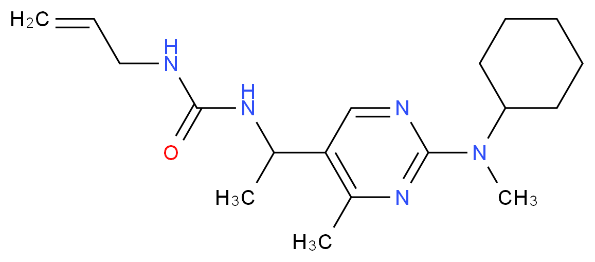 N-allyl-N'-(1-{2-[cyclohexyl(methyl)amino]-4-methyl-5-pyrimidinyl}ethyl)urea_Molecular_structure_CAS_)