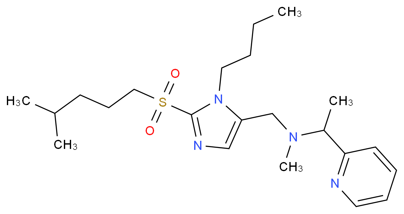 ({1-butyl-2-[(4-methylpentyl)sulfonyl]-1H-imidazol-5-yl}methyl)methyl[1-(2-pyridinyl)ethyl]amine_Molecular_structure_CAS_)