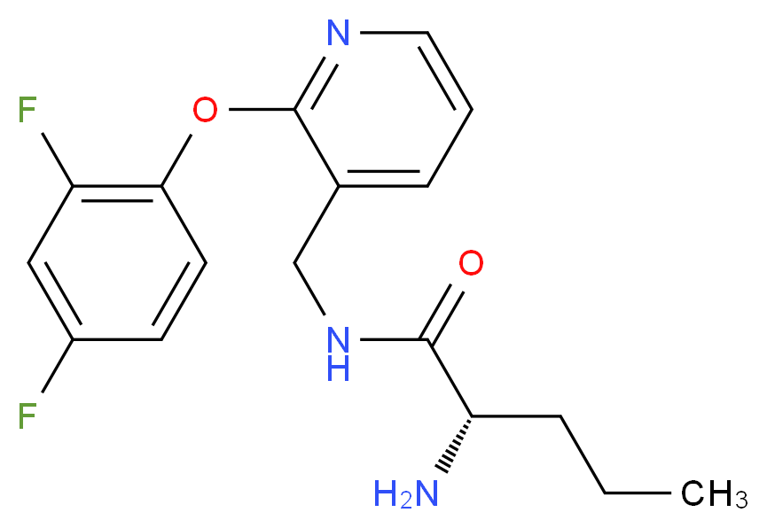 N~1~-{[2-(2,4-difluorophenoxy)pyridin-3-yl]methyl}-L-norvalinamide_Molecular_structure_CAS_)