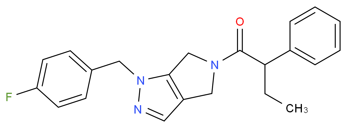 1-(4-fluorobenzyl)-5-(2-phenylbutanoyl)-1,4,5,6-tetrahydropyrrolo[3,4-c]pyrazole_Molecular_structure_CAS_)