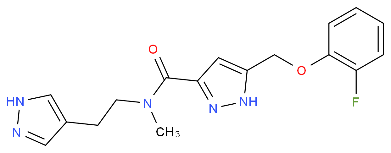 5-[(2-fluorophenoxy)methyl]-N-methyl-N-[2-(1H-pyrazol-4-yl)ethyl]-1H-pyrazole-3-carboxamide_Molecular_structure_CAS_)