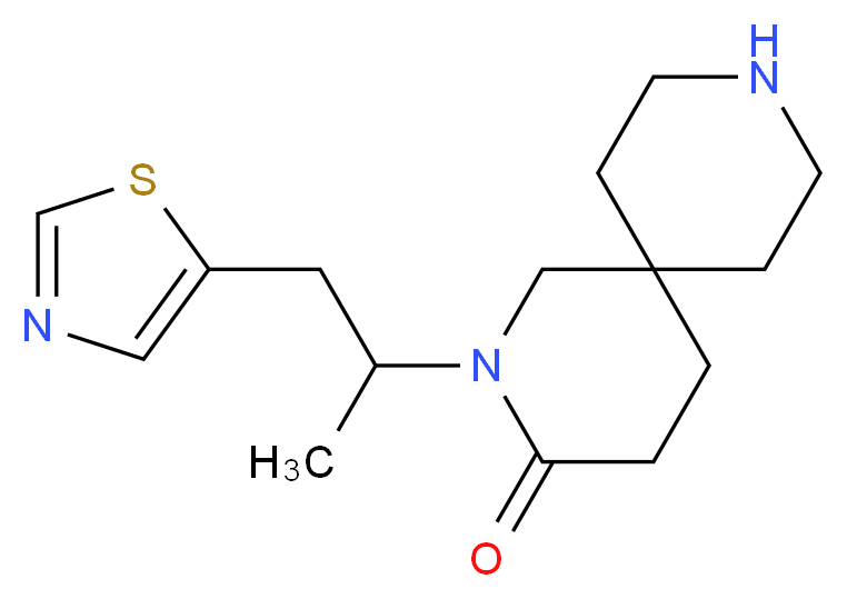 2-[1-methyl-2-(1,3-thiazol-5-yl)ethyl]-2,9-diazaspiro[5.5]undecan-3-one_Molecular_structure_CAS_)
