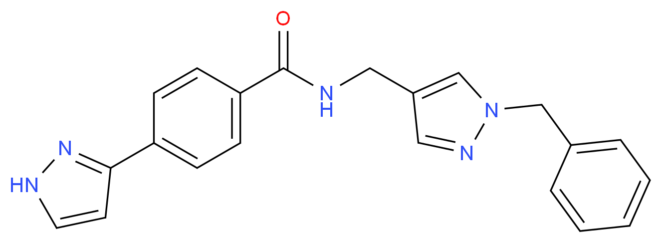 N-[(1-benzyl-1H-pyrazol-4-yl)methyl]-4-(1H-pyrazol-3-yl)benzamide_Molecular_structure_CAS_)