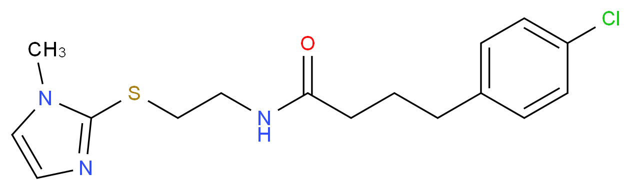 4-(4-chlorophenyl)-N-{2-[(1-methyl-1H-imidazol-2-yl)thio]ethyl}butanamide_Molecular_structure_CAS_)