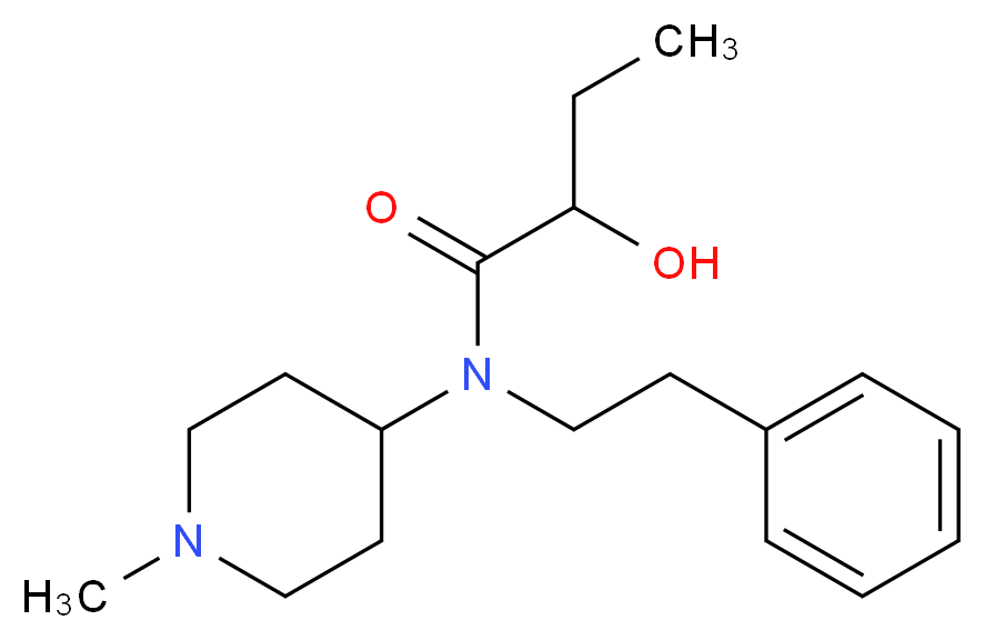 2-hydroxy-N-(1-methyl-4-piperidinyl)-N-(2-phenylethyl)butanamide_Molecular_structure_CAS_)