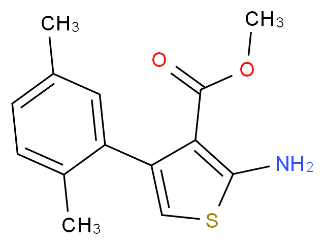 Methyl 2-amino-4-(2,5-dimethylphenyl)thiophene-3-carboxylate_Molecular_structure_CAS_)