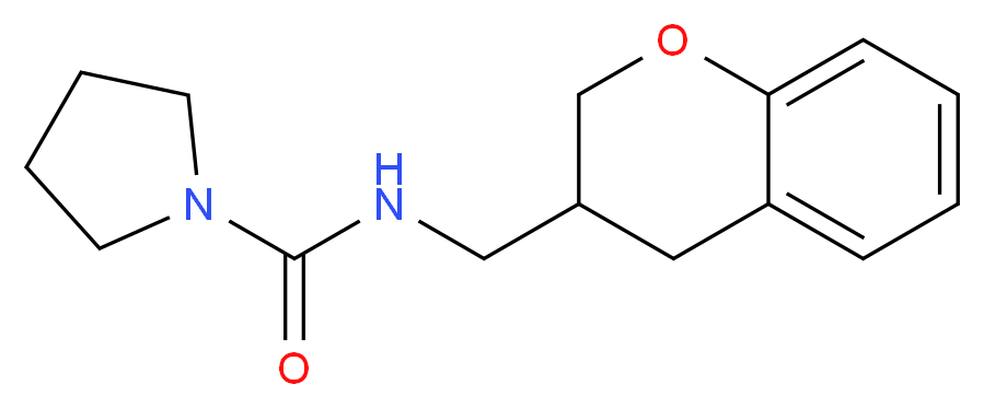 N-(3,4-dihydro-2H-chromen-3-ylmethyl)pyrrolidine-1-carboxamide_Molecular_structure_CAS_)