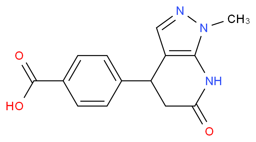 4-(1-methyl-6-oxo-4,5,6,7-tetrahydro-1H-pyrazolo[3,4-b]pyridin-4-yl)benzoic acid_Molecular_structure_CAS_)