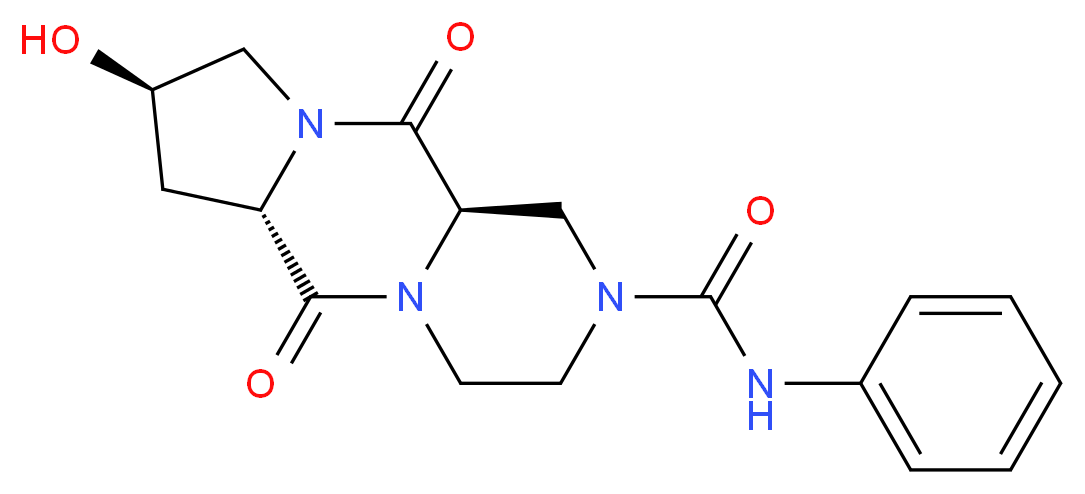 (6aS,8R,11aR)-8-hydroxy-6,11-dioxo-N-phenyloctahydro-6H-pyrazino[1,2-a]pyrrolo[1,2-d]pyrazine-2(1H)-carboxamide_Molecular_structure_CAS_)