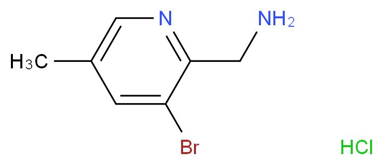 2-(Aminomethyl)-3-bromo-5-methylpyridine hydrochloride_Molecular_structure_CAS_)