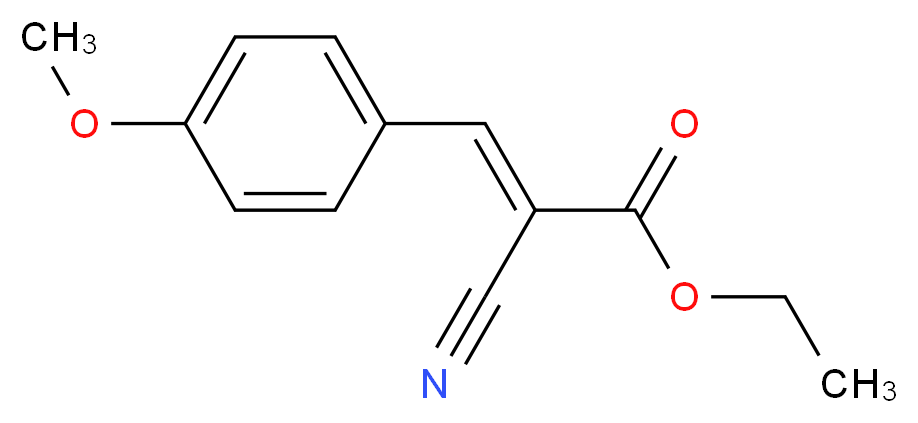 Ethyl 2-cyano-3-(4-methoxyphenyl)acrylate_Molecular_structure_CAS_)