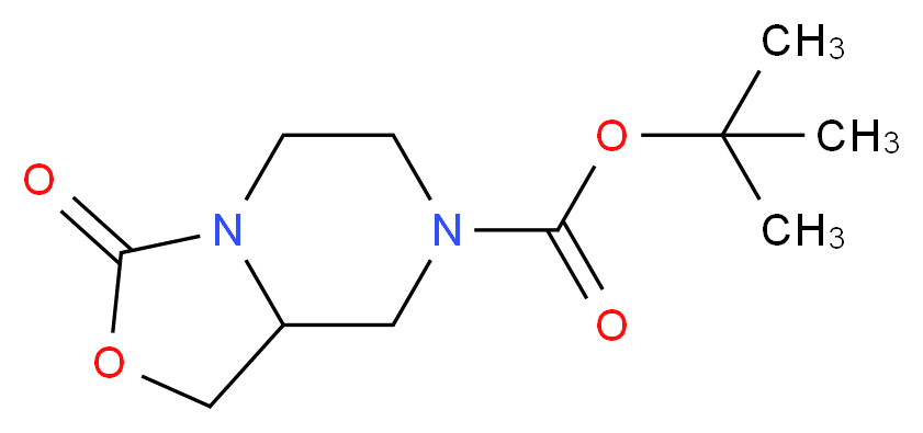 tert-butyl 1-oxo-hexahydro-1H-[1,3]oxazolo[3,4-a]piperazine-5-carboxylate_Molecular_structure_CAS_)