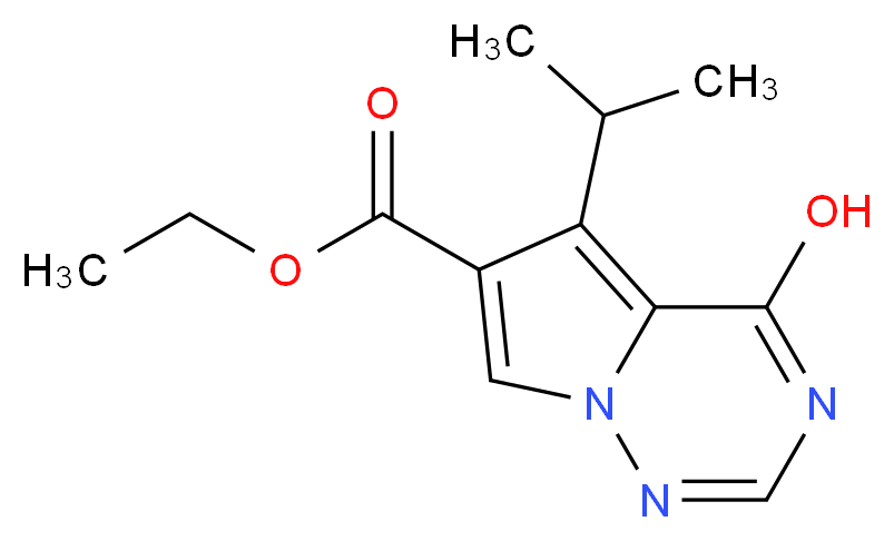 Ethyl 4-hydroxy-5-isopropylpyrrolo[1,2-f][1,2,4]triazine-6-carboxylate_Molecular_structure_CAS_651744-40-0)