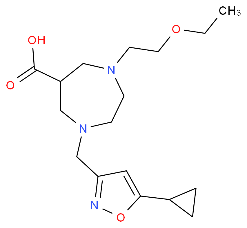 1-[(5-cyclopropylisoxazol-3-yl)methyl]-4-(2-ethoxyethyl)-1,4-diazepane-6-carboxylic acid_Molecular_structure_CAS_)