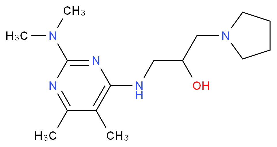 1-{[2-(dimethylamino)-5,6-dimethylpyrimidin-4-yl]amino}-3-pyrrolidin-1-ylpropan-2-ol_Molecular_structure_CAS_)