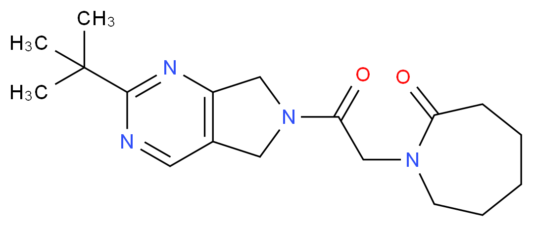 1-[2-(2-tert-butyl-5,7-dihydro-6H-pyrrolo[3,4-d]pyrimidin-6-yl)-2-oxoethyl]azepan-2-one_Molecular_structure_CAS_)