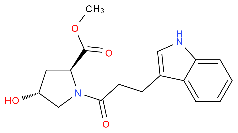 methyl (2S,4R)-4-hydroxy-1-[3-(1H-indol-3-yl)propanoyl]pyrrolidine-2-carboxylate_Molecular_structure_CAS_)