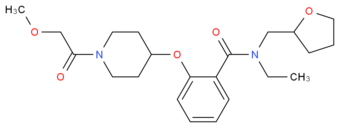N-ethyl-2-{[1-(methoxyacetyl)-4-piperidinyl]oxy}-N-(tetrahydro-2-furanylmethyl)benzamide_Molecular_structure_CAS_)