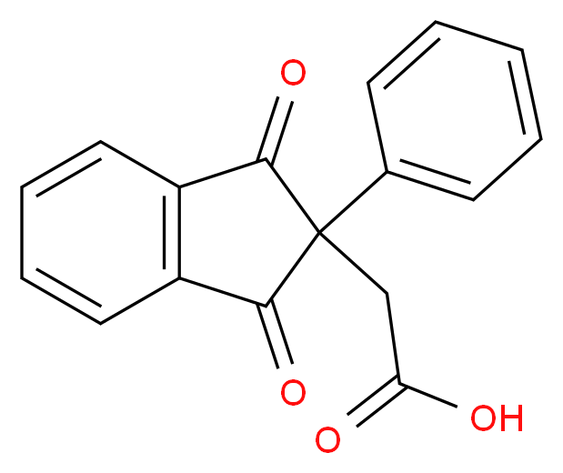 (1,3-dioxo-2-phenyl-2,3-dihydro-1H-inden-2-yl)acetic acid_Molecular_structure_CAS_7443-02-9)