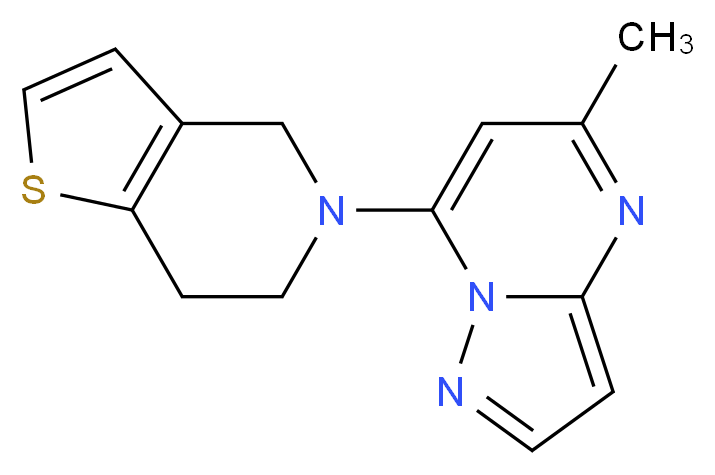 7-(6,7-dihydrothieno[3,2-c]pyridin-5(4H)-yl)-5-methylpyrazolo[1,5-a]pyrimidine_Molecular_structure_CAS_)