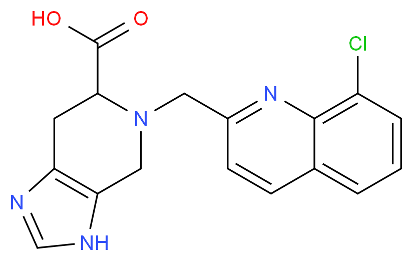 5-[(8-chloroquinolin-2-yl)methyl]-4,5,6,7-tetrahydro-3H-imidazo[4,5-c]pyridine-6-carboxylic acid_Molecular_structure_CAS_)