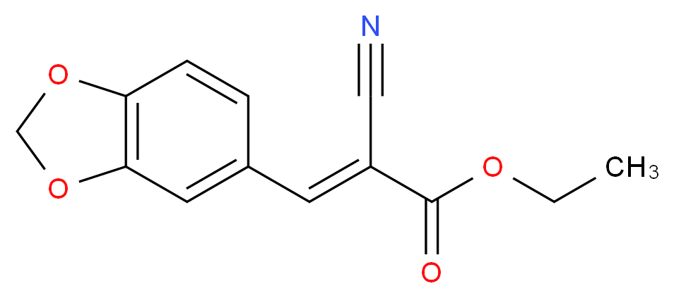 Ethyl 3-(1,3-benzodioxol-5-yl)-2-cyanoacrylate_Molecular_structure_CAS_2286-56-8)
