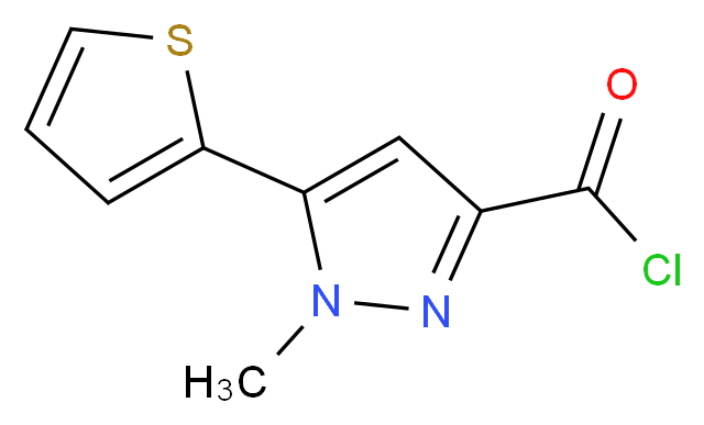 1-methyl-5-thien-2-yl-1H-pyrazole-3-carbonyl chloride_Molecular_structure_CAS_876316-46-0)