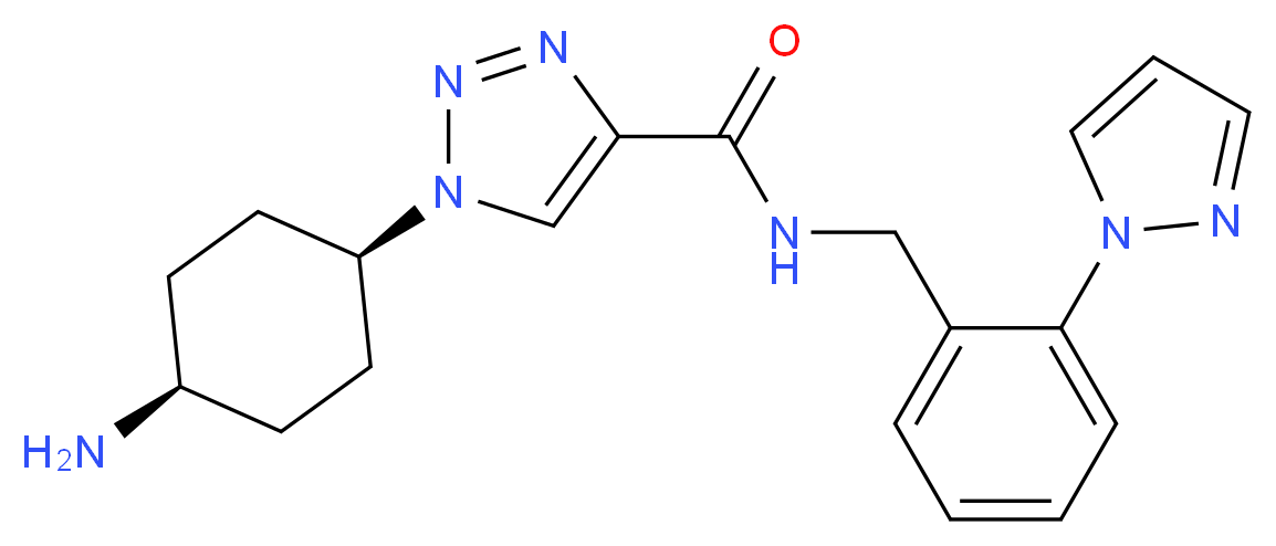 1-(cis-4-aminocyclohexyl)-N-[2-(1H-pyrazol-1-yl)benzyl]-1H-1,2,3-triazole-4-carboxamide_Molecular_structure_CAS_)