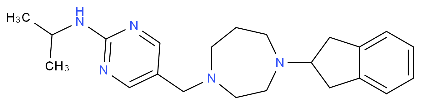 5-{[4-(2,3-dihydro-1H-inden-2-yl)-1,4-diazepan-1-yl]methyl}-N-isopropyl-2-pyrimidinamine_Molecular_structure_CAS_)