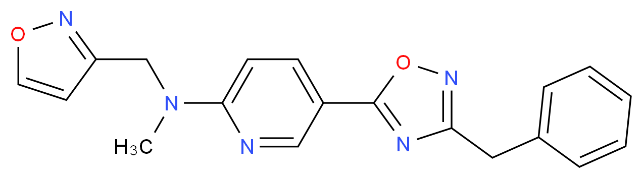 5-(3-benzyl-1,2,4-oxadiazol-5-yl)-N-(3-isoxazolylmethyl)-N-methyl-2-pyridinamine_Molecular_structure_CAS_)