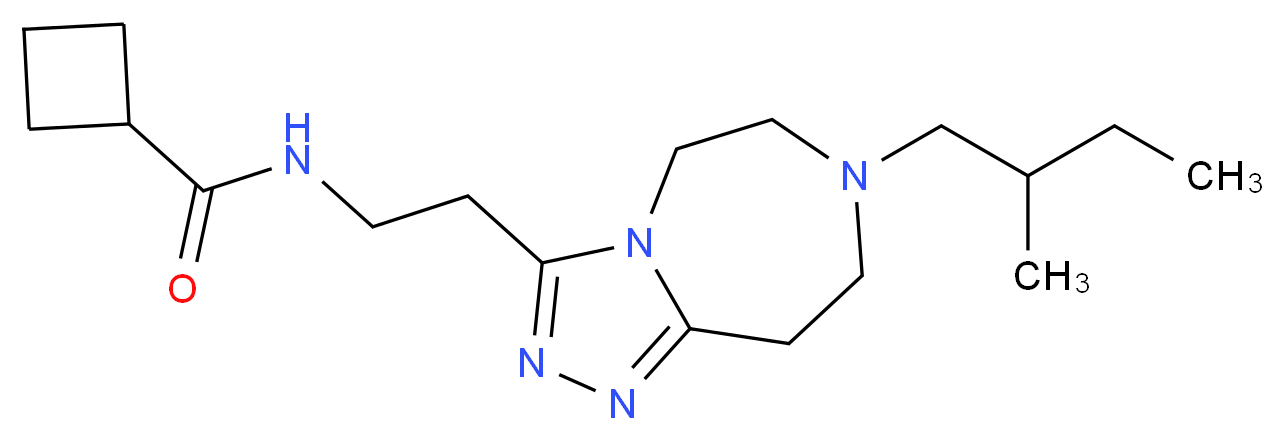 N-{2-[7-(2-methylbutyl)-6,7,8,9-tetrahydro-5H-[1,2,4]triazolo[4,3-d][1,4]diazepin-3-yl]ethyl}cyclobutanecarboxamide_Molecular_structure_CAS_)