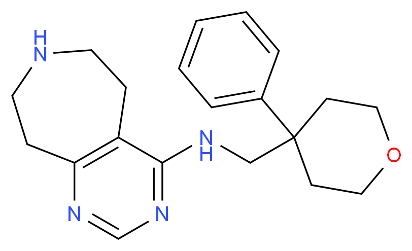 N-[(4-phenyltetrahydro-2H-pyran-4-yl)methyl]-6,7,8,9-tetrahydro-5H-pyrimido[4,5-d]azepin-4-amine_Molecular_structure_CAS_)
