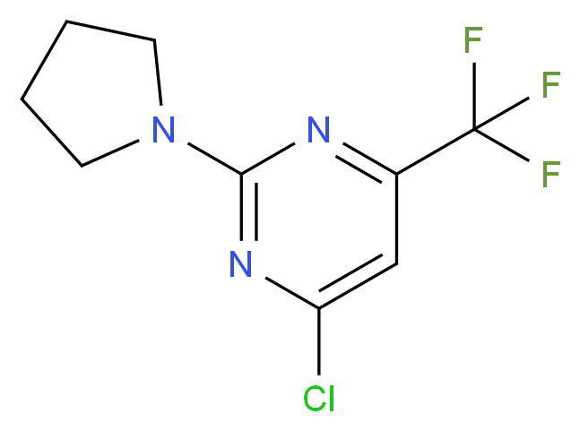 4-chloro-2-pyrrolidin-1-yl-6-(trifluoromethyl)pyrimidine_Molecular_structure_CAS_915922-37-1)