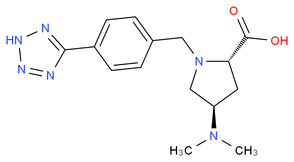 (4R)-4-(dimethylamino)-1-[4-(2H-tetrazol-5-yl)benzyl]-L-proline_Molecular_structure_CAS_)