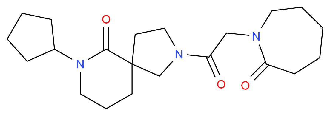 7-cyclopentyl-2-[(2-oxoazepan-1-yl)acetyl]-2,7-diazaspiro[4.5]decan-6-one_Molecular_structure_CAS_)