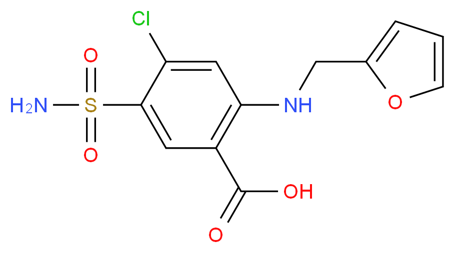 5-(AMINOSULFONYL)-4-CHLORO-2-[(2-FURYLMETHYL)AMINO]BENZOIC ACID_Molecular_structure_CAS_)