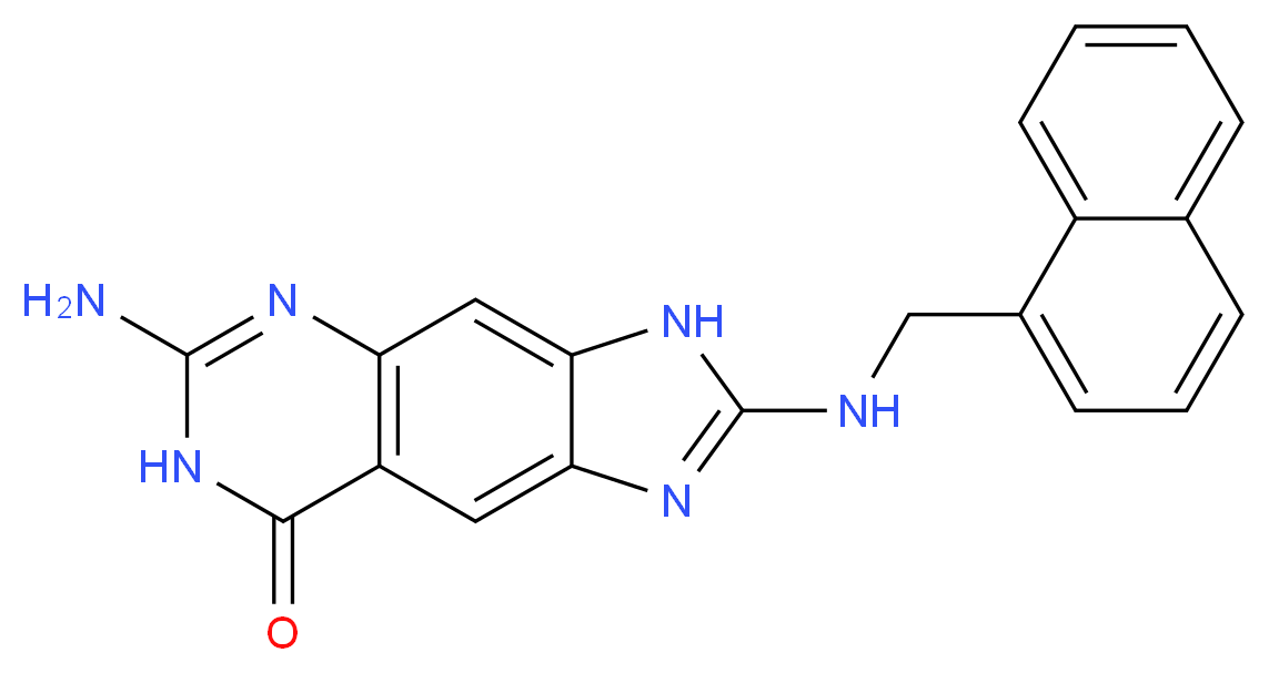 6-amino-2-[(1-naphthylmethyl)amino]-3,7-dihydro-8H-imidazo[4,5-g]quinazolin-8-one_Molecular_structure_CAS_)