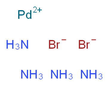Tetraamminepalladium(II) bromide, Premion&reg;_Molecular_structure_CAS_44463-62-9)