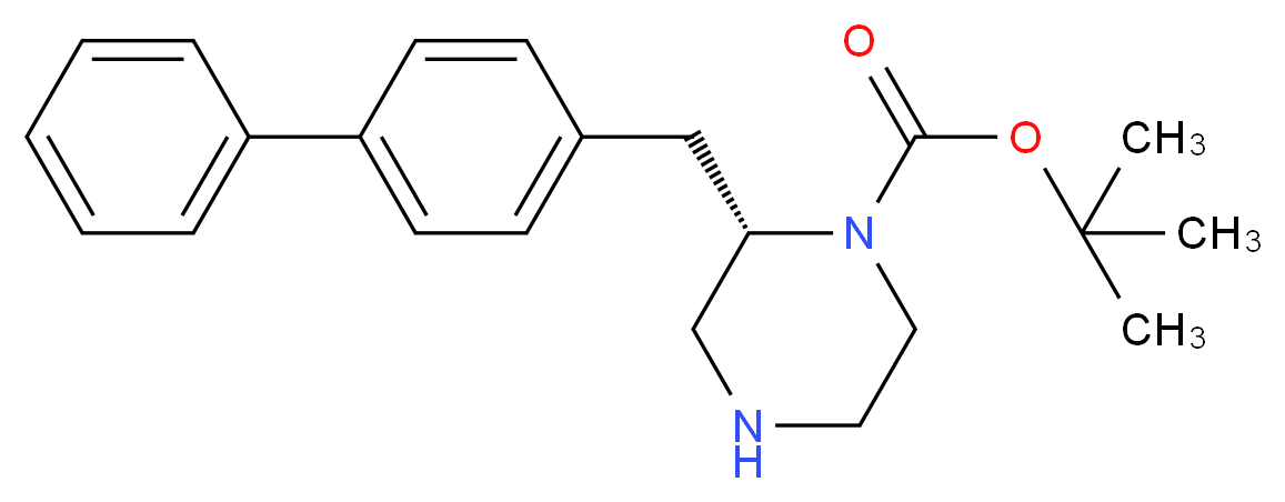 (S)-2-BIPHENYL-4-YLMETHYL-PIPERAZINE-1-CARBOXYLIC ACID TERT-BUTYL ESTER_Molecular_structure_CAS_)