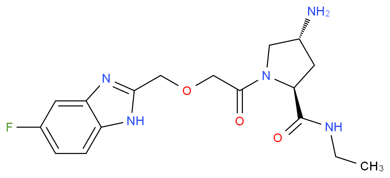 (2S,4R)-4-amino-N-ethyl-1-{[(5-fluoro-1H-benzimidazol-2-yl)methoxy]acetyl}pyrrolidine-2-carboxamide_Molecular_structure_CAS_)