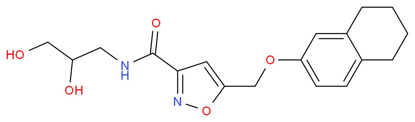 N-(2,3-dihydroxypropyl)-5-[(5,6,7,8-tetrahydronaphthalen-2-yloxy)methyl]isoxazole-3-carboxamide_Molecular_structure_CAS_)