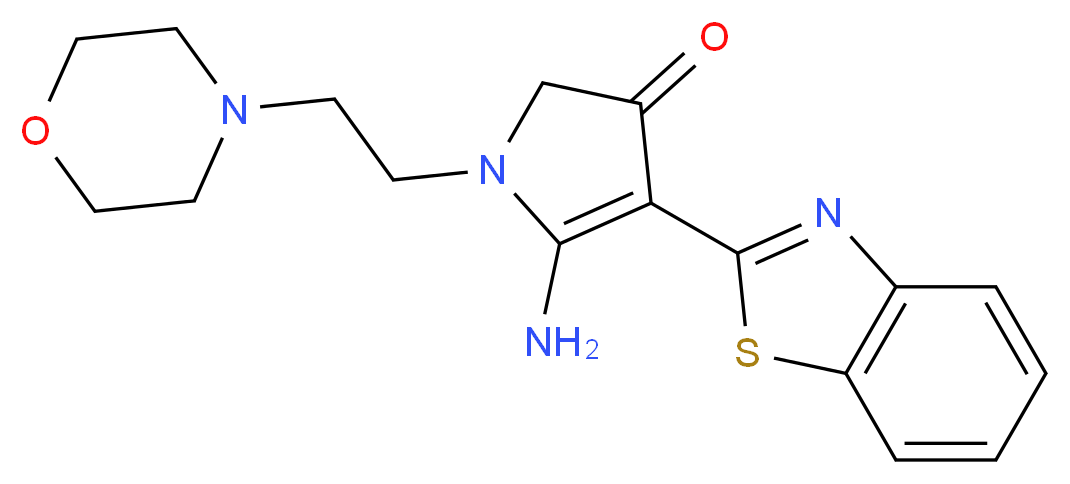 5-Amino-4-benzothiazol-2-yl-1-(2-morpholin-4-yl-ethyl)-1,2-dihydro-pyrrol-3-one_Molecular_structure_CAS_)